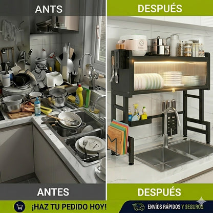 RACK ORGANIZADOR DE COCINA MULTIFUNCIONAL