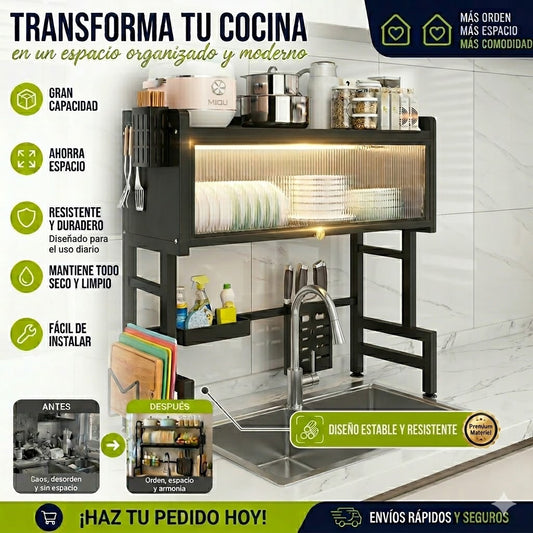 RACK ORGANIZADOR DE COCINA MULTIFUNCIONAL