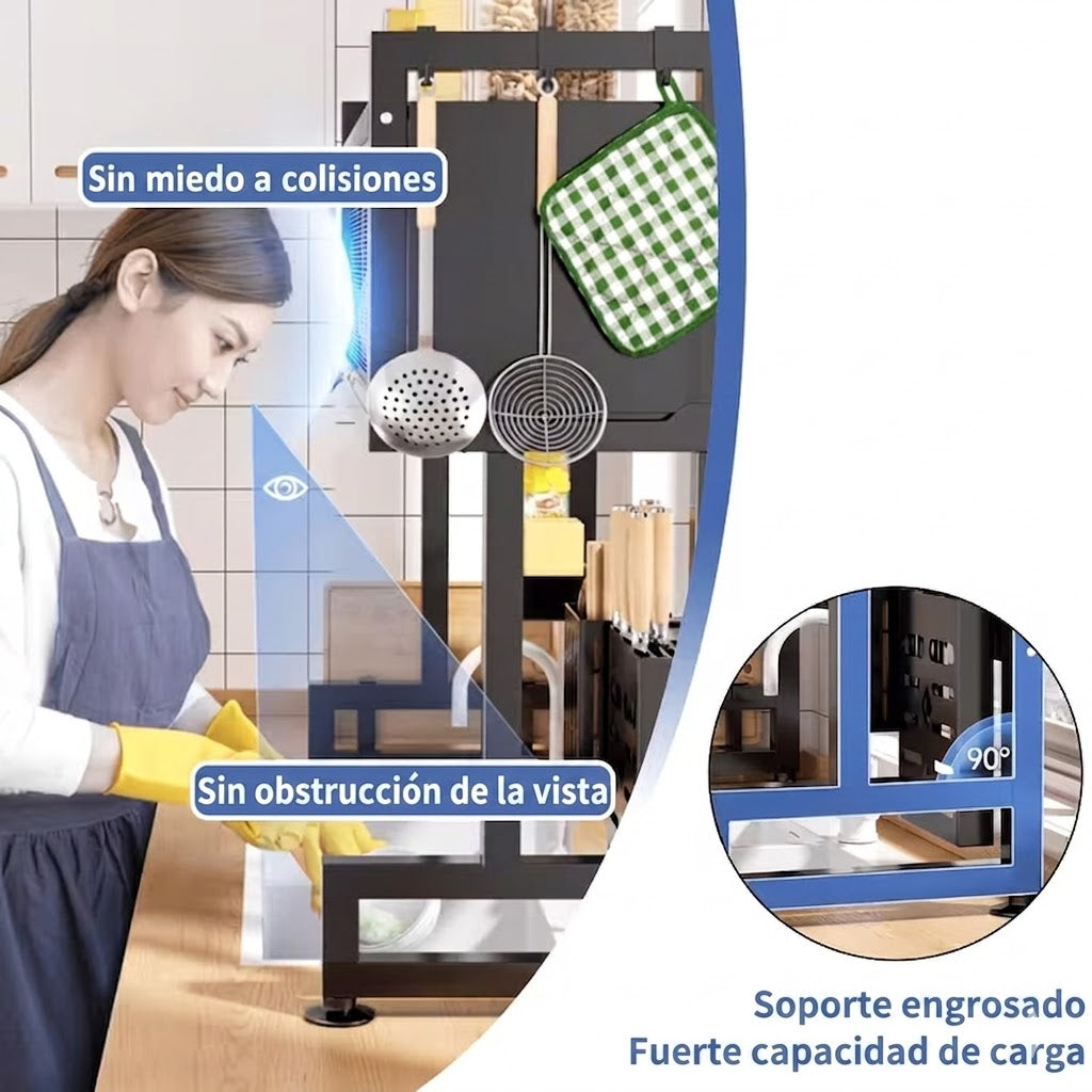 RACK ORGANIZADOR DE COCINA MULTIFUNCIONAL